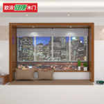 欧派木门 7Z水性漆红胡桃水性原木门套哑口套